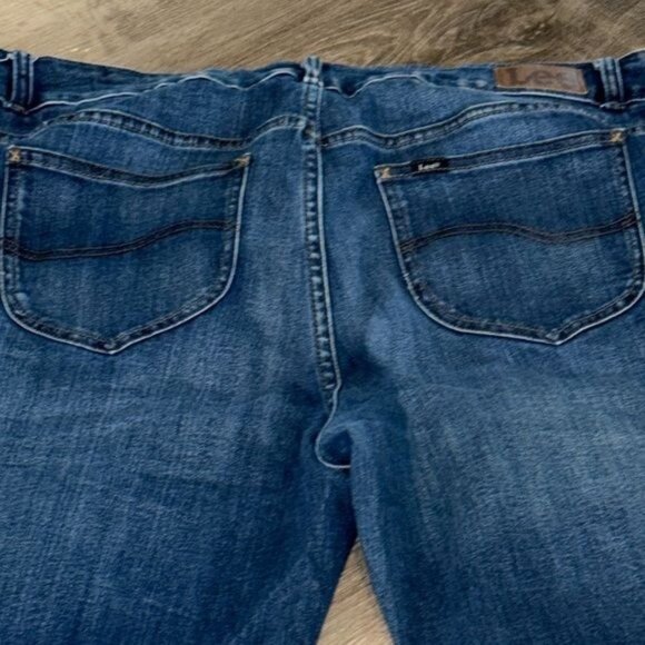 Lee Womens Regular Fit Boot Cut Mid Rise Jeans 20W P Blue Denim - Picture 6 of 12